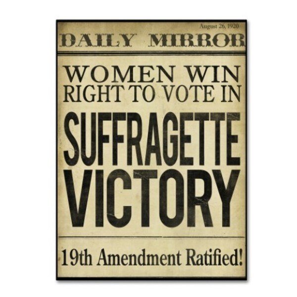 Color Bakery 'Women?s Right to Vote' Canvas Art, 35x47, Trademark Fine Art, Mfr#: ALI4168-C3547GG